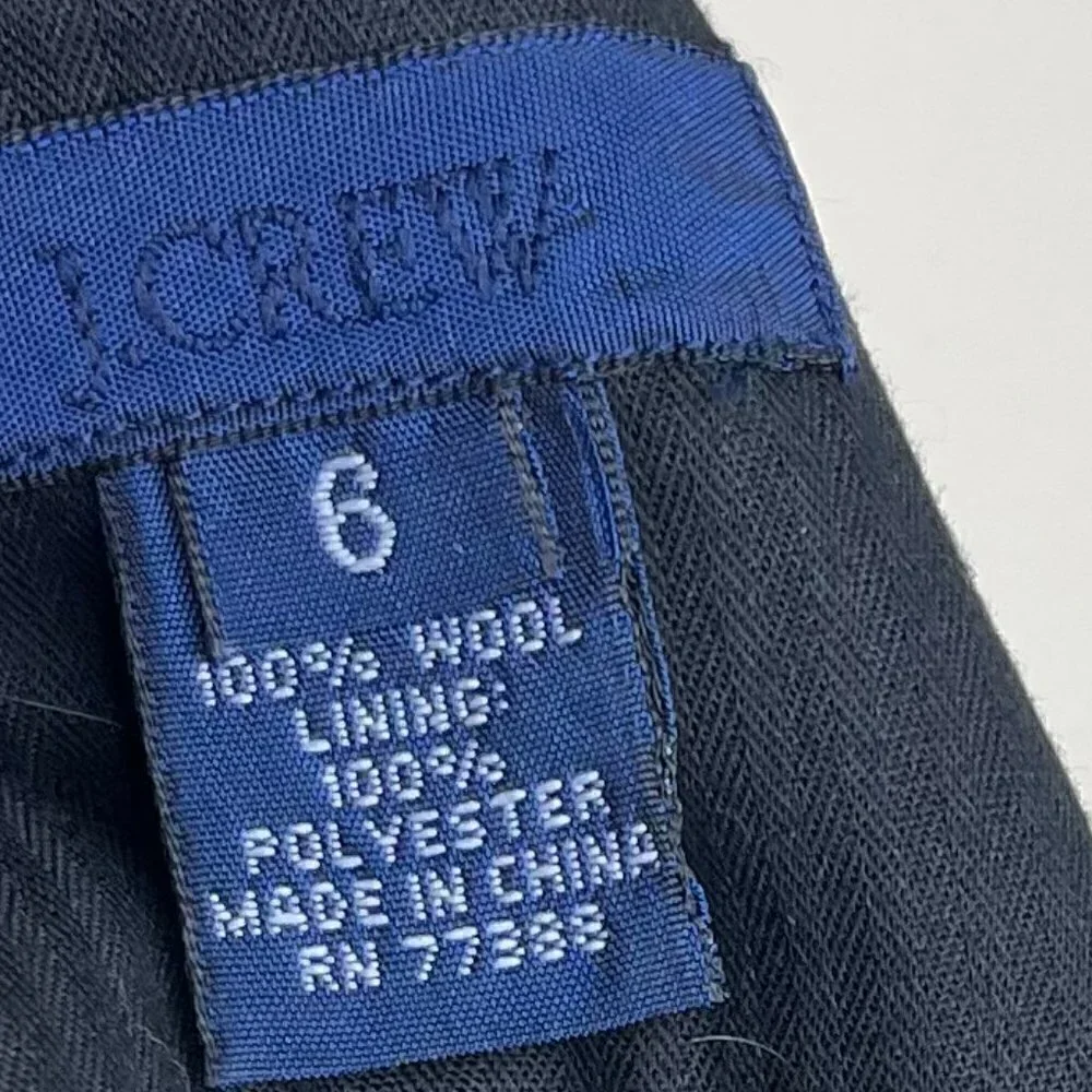 J.crew black 100% WOOL pencil skirt